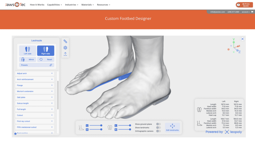 custom footbed design tool custom footbed design tool