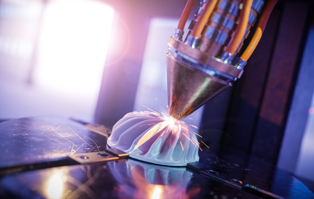 A,Modern,3d,Printer,Is,Printing,A,Metal,Turbine.,The Metal 3D Printing
