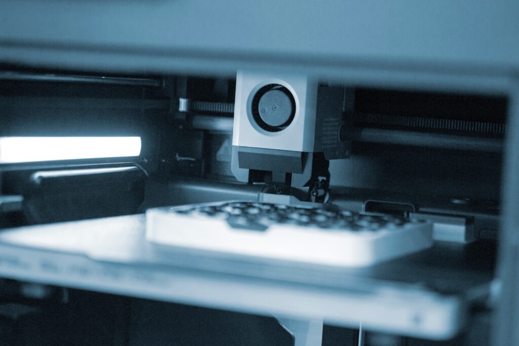 3d,Printer,Close,Up.,A,Working,3d,Printer,In,Process 3D Printer